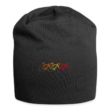 3 colorful bikes - Jersey Beanie - black - Front