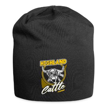 Bovins Highland illustration bovins Highland - Bonnet en jersey - noir - Devant
