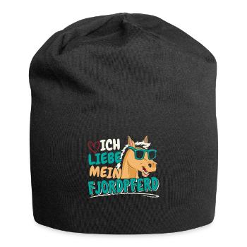 Norwegisches Fjordpferd | Norweger Pferd Liebe - Jersey-Beanie - Schwarz - Vorne