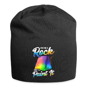 Artistic Give Me a Rock And I'll Paint It Painter - Jersey Beanie - black - Front
