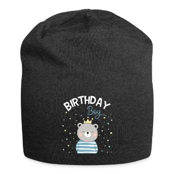 Geburtstagskind Kindergeburtstag Birthday Boy - Jersey-Beanie - Anthrazit - Vorne