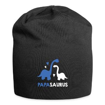 Papasaurus Geschenk für Vater Geburtstag Geschenki - Jersey-Beanie - Schwarz - Vorne