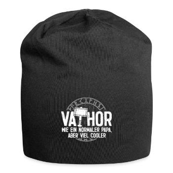 Vathor Thor Geschenk für Vater Geburtstag Geschenk - Jersey-Beanie - Schwarz - Vorne