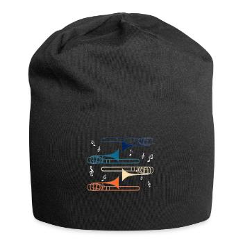 Posaune Trombone Volksmusik Geschenk - Jersey-Beanie - Schwarz - Vorne