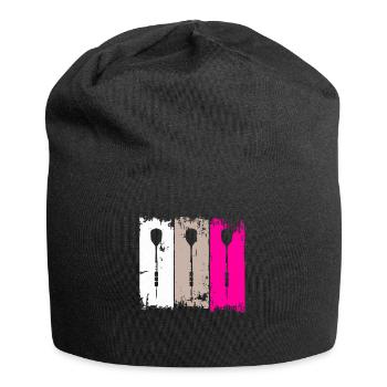 Darts Retro Dartpfeil Design Damen Turnier - Jersey-Beanie - Schwarz - Vorne