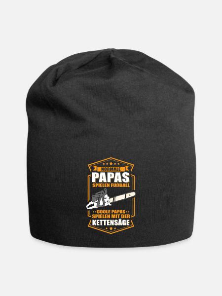 Normale Papas spielen Fußball Kettensäge Motorsäge - Jersey-Beanie - Schwarz