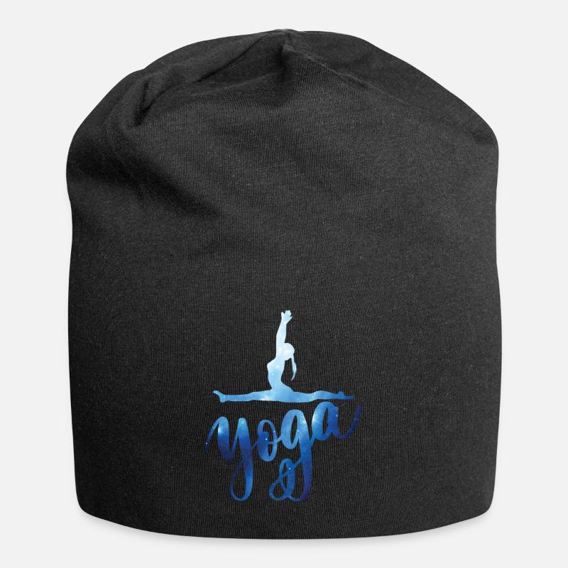 Yoga Mädchen Spagat Geschenkidee - Jersey-Beanie - Schwarz