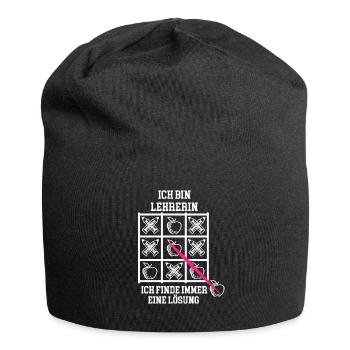 Lehrerin Pädagogin - Jersey-Beanie - Schwarz - Vorne