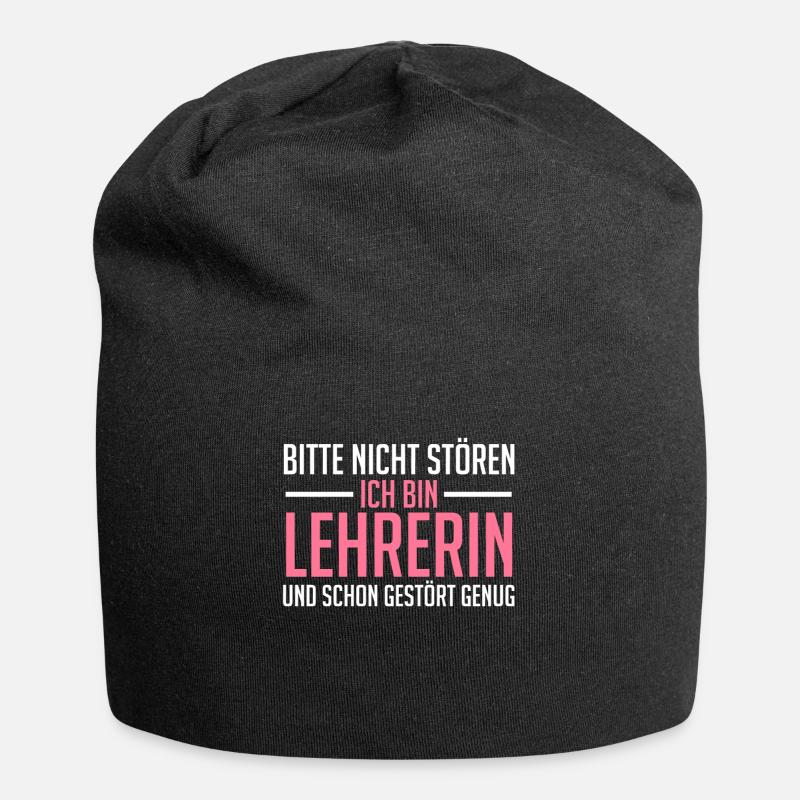 Lehrerin Unterricht Grundschullehrerin - Jersey-Beanie - Schwarz