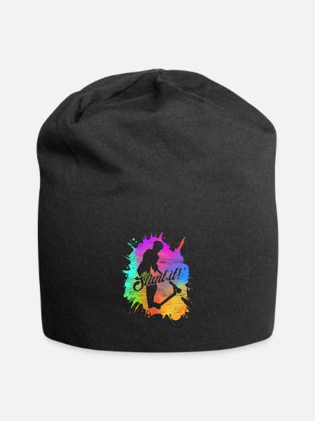 E-scooter stunt it kick scooter electric gift - Jersey Beanie - black