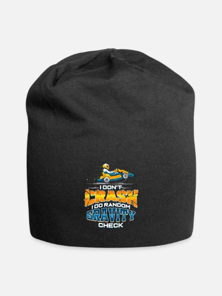 Go-Kart Kartbahn Kart Fahren Rennkart Racing - Jersey-Beanie - Schwarz