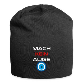 Deutschrap Deutscher Hip Hop Rap Rapper Geschenk - Jersey-Beanie - Schwarz - Vorne