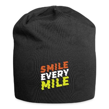 Smile Every Mile Run Runner Jogger - Jersey Beanie - black - Front