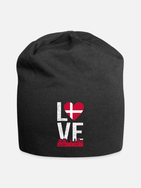 Dänemark Dänen Dänisch Geschenk Kopenhagen - Jersey-Beanie - Schwarz