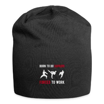 Né comme Hapkido - Bonnet en jersey - noir - Devant