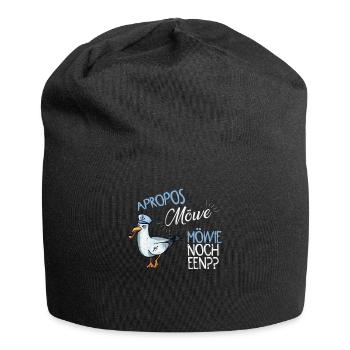 Seefahrer Möwe Norddeutsch Sprüche - Jersey-Beanie - Schwarz - Vorne