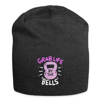 Womens Grab Life By The Bells for a passionated - Jersey Beanie - charcoal grey - Front