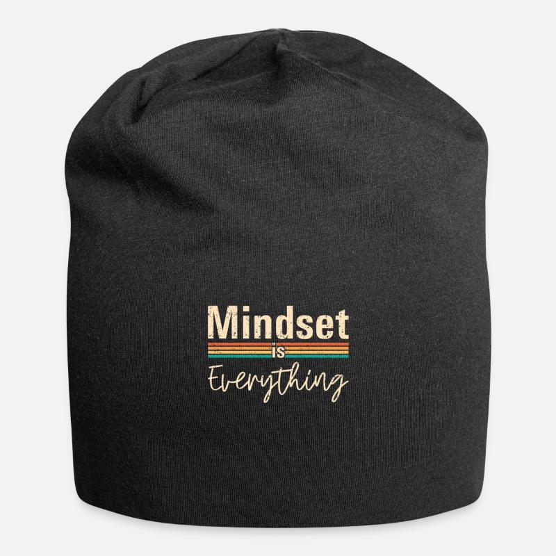 Mindset ist alles Inspirierendes Empowerment - Jersey-Beanie - Schwarz
