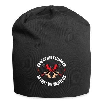 Klempner Handwerker Spengler Baustelle Geschenke - Jersey-Beanie - Schwarz - Vorne