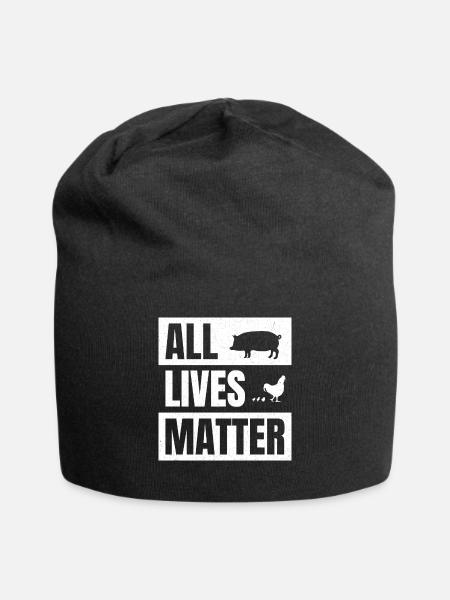Tierschützer Tierschutz Aktivist Veganismus Vegan - Jersey-Beanie - Schwarz