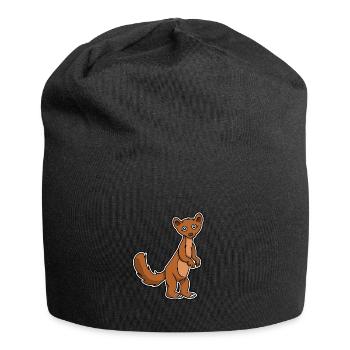 Drôle martre furets belette cadeau - Bonnet en jersey - noir - Devant