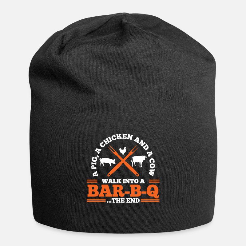 Grillen BBQ - Jersey-Beanie - Schwarz