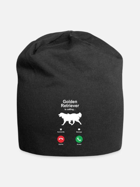 Golden Retriever - Jersey-Beanie - Schwarz