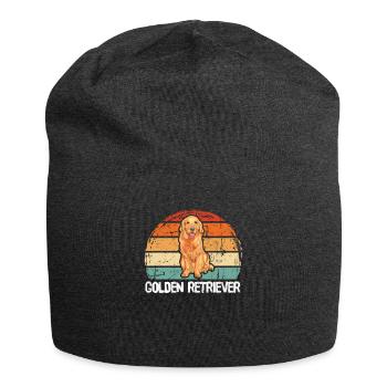 Golden retriever - Jersey Beanie - charcoal grey - Front