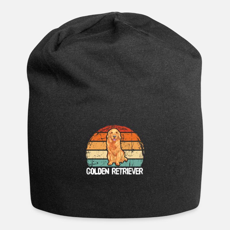 Golden Retriever - Jersey-Beanie - Schwarz