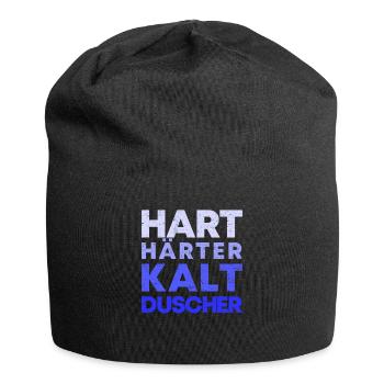 Kaltduscher Hart Männlich Kalt Duschen Geschenk - Jersey-Beanie - Schwarz - Vorne