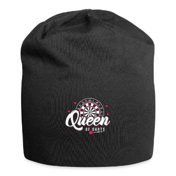 Queen of Darts dart player darts gift - Jersey Beanie - black - Front