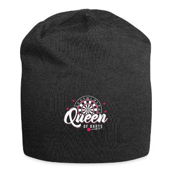 Queen of Darts Darten Dartspielerin Dart Geschenk - Jersey-Beanie - Anthrazit - Vorne
