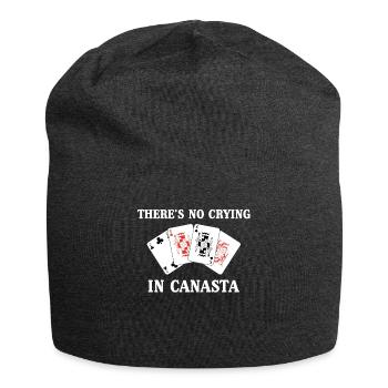 Funny Card Player No Crying In Canasta product - Jersey Beanie - charcoal grey - Front