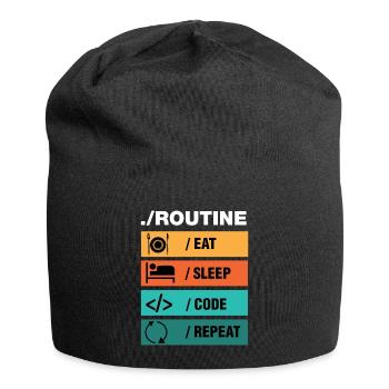 Eat Sleep Code Repeat Programmierer - Jersey-Beanie - Schwarz - Vorne