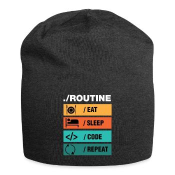 Eat Sleep Code Repeat Programmer - Jersey Beanie - charcoal grey - Front
