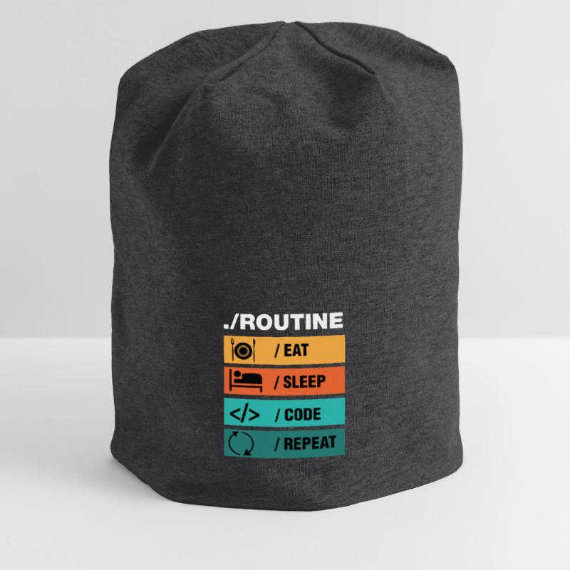 Eat Sleep Code Repeat Programmierer Jersey-Beanie