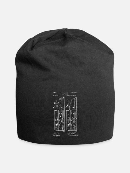 Adding Machine 1889 Patent Print Shirt, Old Adding - Jersey-Beanie - Schwarz