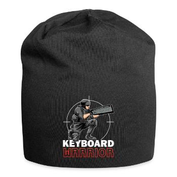 Keyboard Warrior - Jersey-Beanie - Schwarz - Vorne