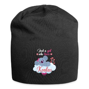 Koala Mädchen Tiere - Jersey-Beanie - Schwarz - Vorne