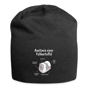 Anatomie Einer Fellkartoffel Meerschwein - Jersey-Beanie - Schwarz - Vorne