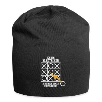 Elektriker Baustelle - Jersey-Beanie - Schwarz - Vorne