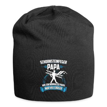 Schornsteinfeger Papa Vatertag Geschenk - Jersey-Beanie - Schwarz - Vorne