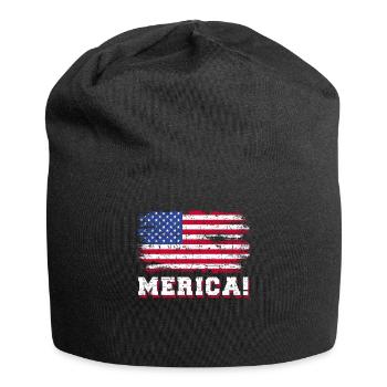 4 juillet Jour de la commémoration de l'Indépendance USA Flag Pat - Bonnet en jersey - noir - Devant