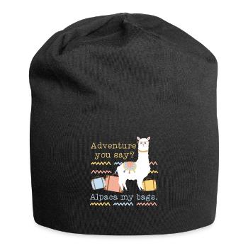 Lama Abenteuer - Jersey-Beanie - Schwarz - Vorne