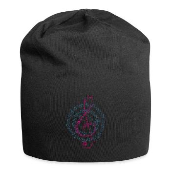 Clef music notes musician music love - Jersey Beanie - black - Front