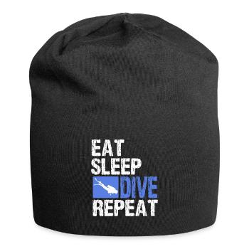 EAT SLEEP DIVE REPEAT Gerätetauchen Apnoe Taucher - Jersey-Beanie - Schwarz - Vorne