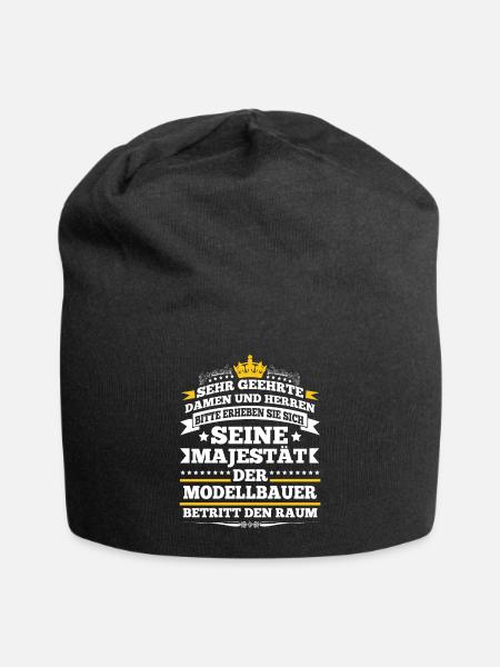 Der Modellbauer Betritt Den Raum Modellbau - Jersey-Beanie - Schwarz