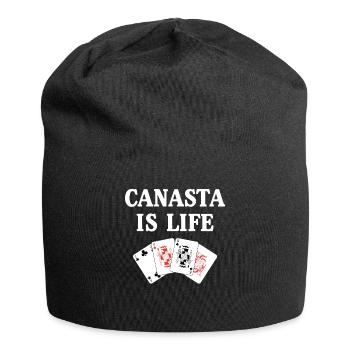 Lustiger Kartenspieler Canasta ist Lebensgrafik - Jersey-Beanie - Schwarz - Vorne