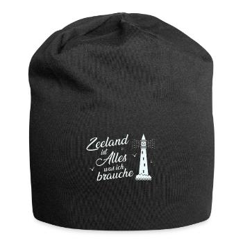 Zeeland Niederlande Urlaub - Jersey-Beanie - Schwarz - Vorne