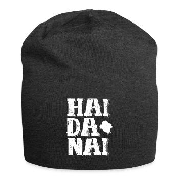 Schwäbisch Haidanai Schwaben Begriffe Geschenk - Jersey-Beanie - Anthrazit - Vorne